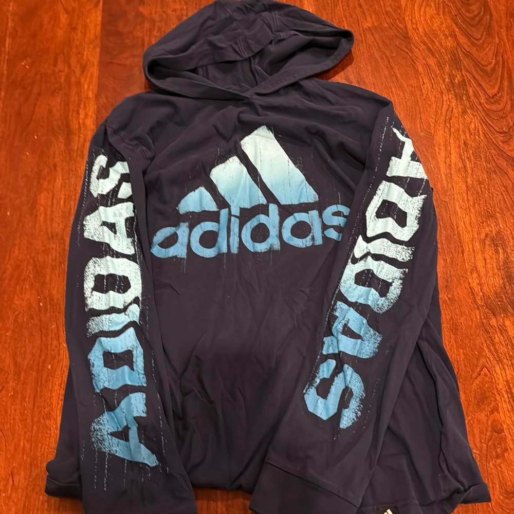 Boys navy blue hooded long sleeve